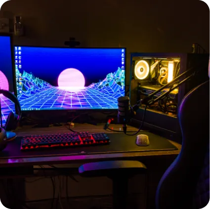 Osama's gaming setup