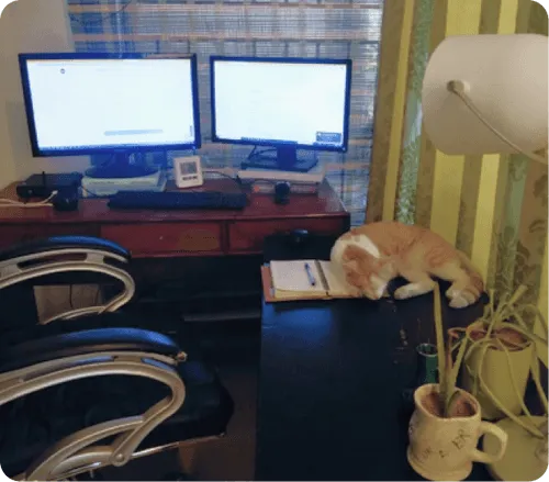 Sara's workspace